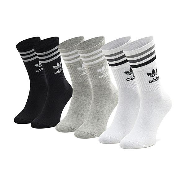 adidas MID CUT CREW SOCKS 3P WHT/MGRH/BLK hc9554 IXX42 アディダス ミッドカット クルー