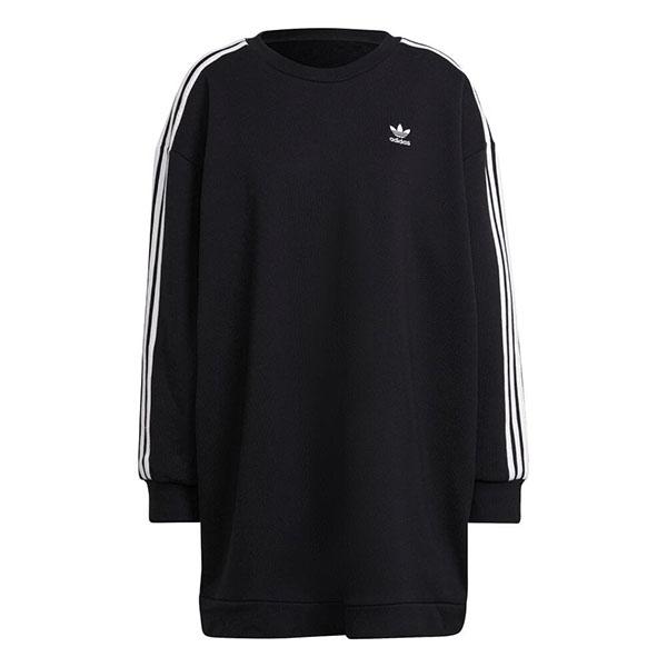 adidas ADICOLOR CLASSICS LONG SLEEVE SWEATSHIRT DRESS BLACK hm4688