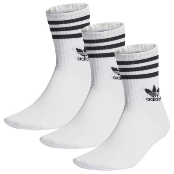  アディダス ソックス ホワイト adidas Originals MID CUT CREW SOCKS 3 PACK WHITE ij0733 EEF54