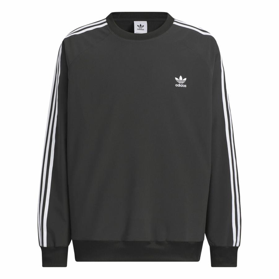adidas（アディダス） adidas WOVEN PULL OVER TOP BLACK/WHITE jx8965