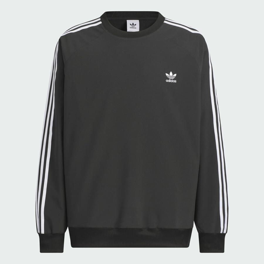 adidas（アディダス） adidas WOVEN PULL OVER TOP BLACK/WHITE jx8965