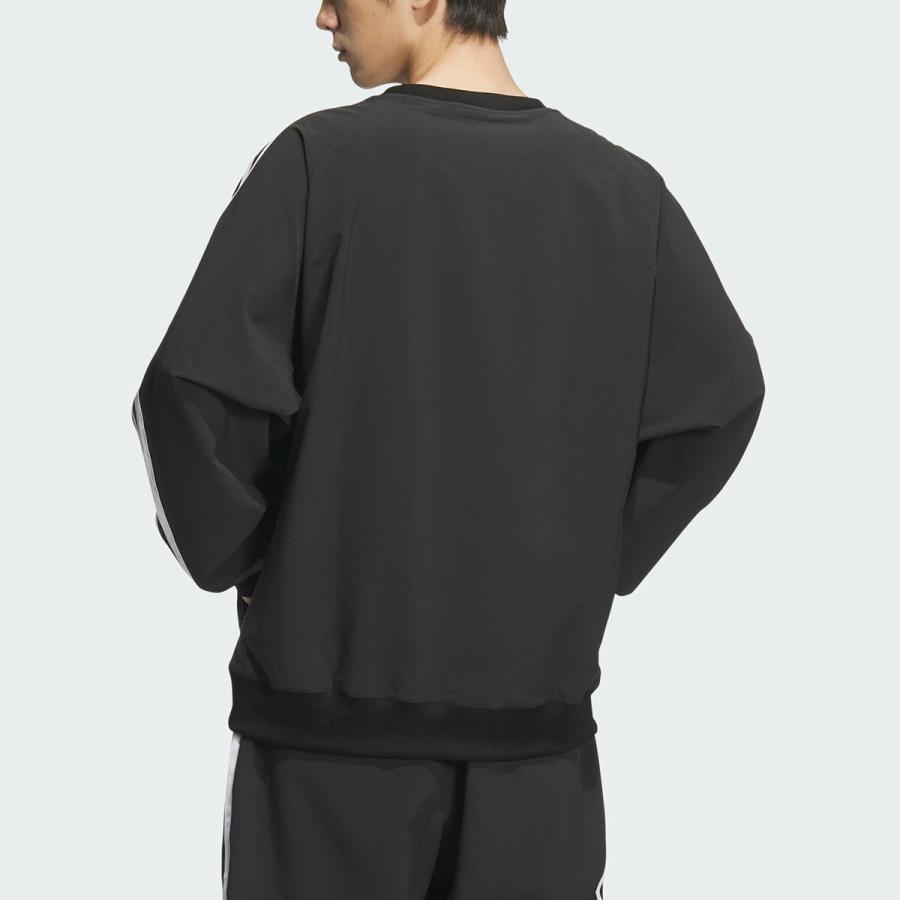 adidas（アディダス） adidas WOVEN PULL OVER TOP BLACK/WHITE jx8965