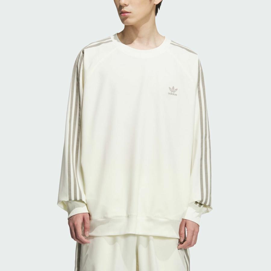 adidas（アディダス） adidas WOVEN PULL OVER TOP IVORY/SILPEB