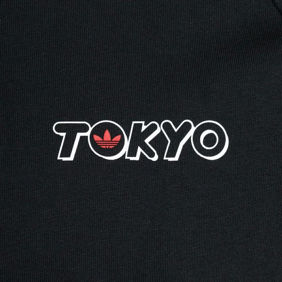 アディダス ☆ ☆L☆ロゴ刺繍☆袖ラバータグ☆襟ロゴ☆デサント製☆黒 adidas（アディダス） adidas TOKYO KATAKANA L/S T-SHIRT BLACK