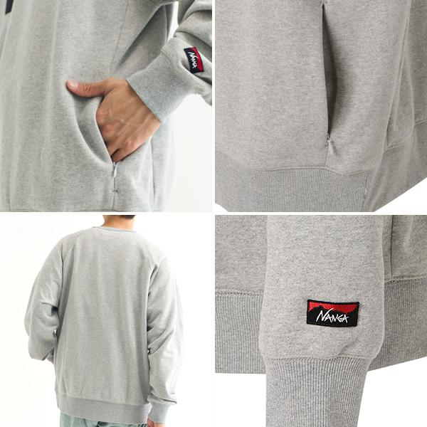 NANGA ECO HYBRID BOX LOGO SWEAT SHIRT nw2311-1f201 ナンガ エコハイブリッド ボックスロゴ スウェットシャツ トレーナー クルーネック BOXロゴ