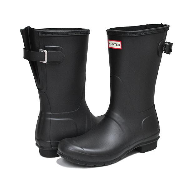 ★未使用　HUNTER　レインブーツ　ショート バック アジャスタブル　UK5 HUNTER（ハンター） レインブーツ レディース オリジナル ショート