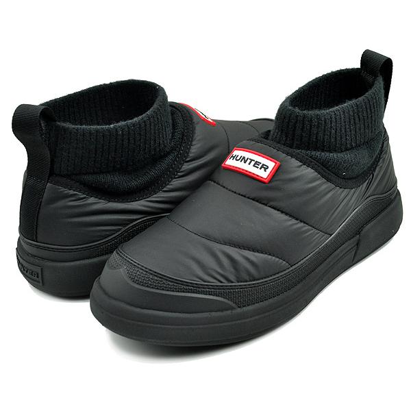 HUNTER WOMENS IN/OUT PUFFER KNITTED BOOT BLACK wfs2265ren-blk 