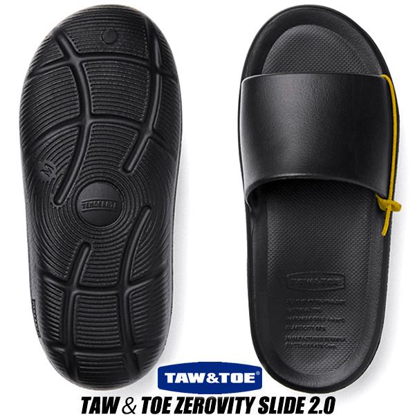 TAW＆TOE（トーアンドトー） TAW＆TOE ZEROVITY SLIDE 2.0 BLACK トー