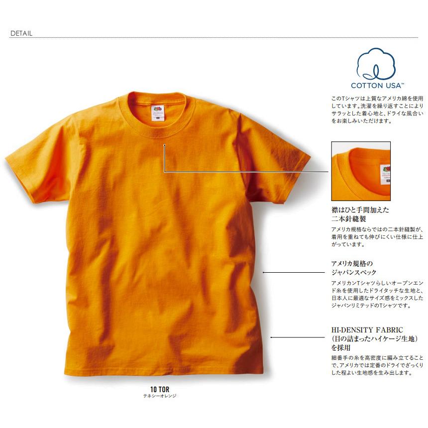 フルーツオブザルーム ベーシック Tシャツ メンズ レディース ユニセックス 4.8オンス USAコットン 半袖 無地 tシャツ ブランド 送料無料 通販A1｜limited｜17