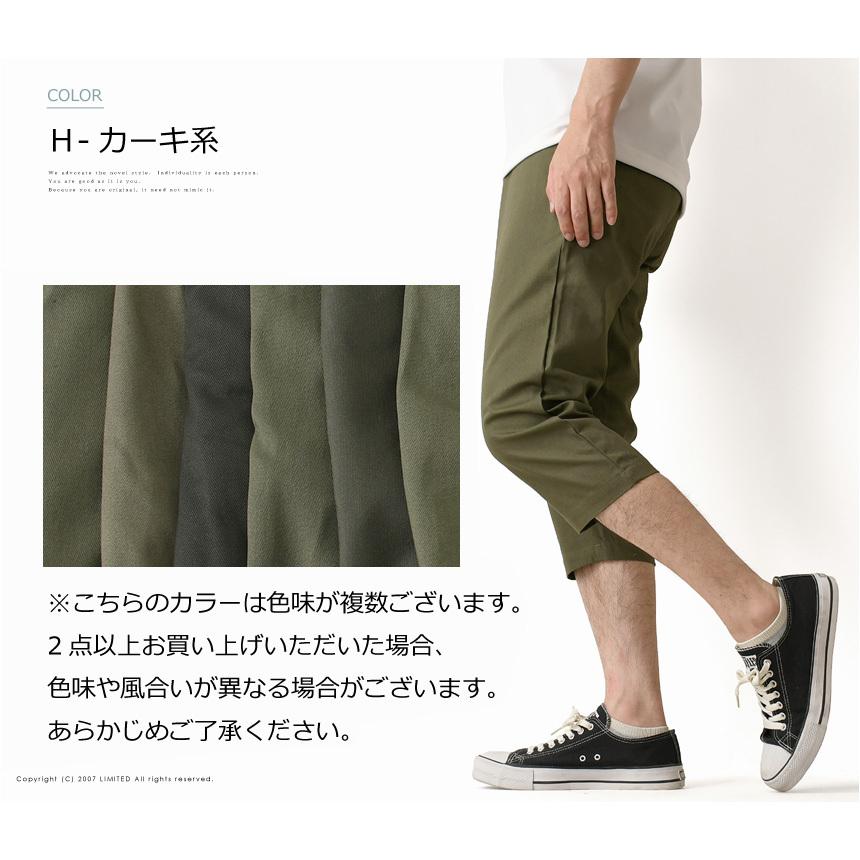 在庫処分価格 クロップドパンツ メンズ SDGs 着るサスティナブル 綿100