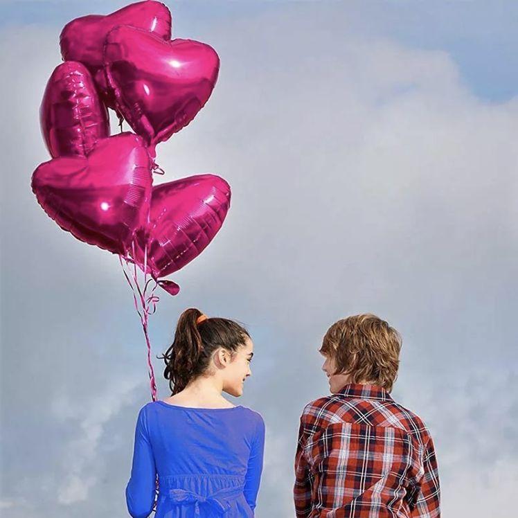 ◇ 45cm 15枚 ハートバルーン セット カラーmix レッド ピンク ホット