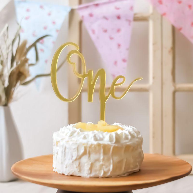 ONE アクリル ケーキトッパー ファーストバースデー 1才 1歳 一才 一歳
