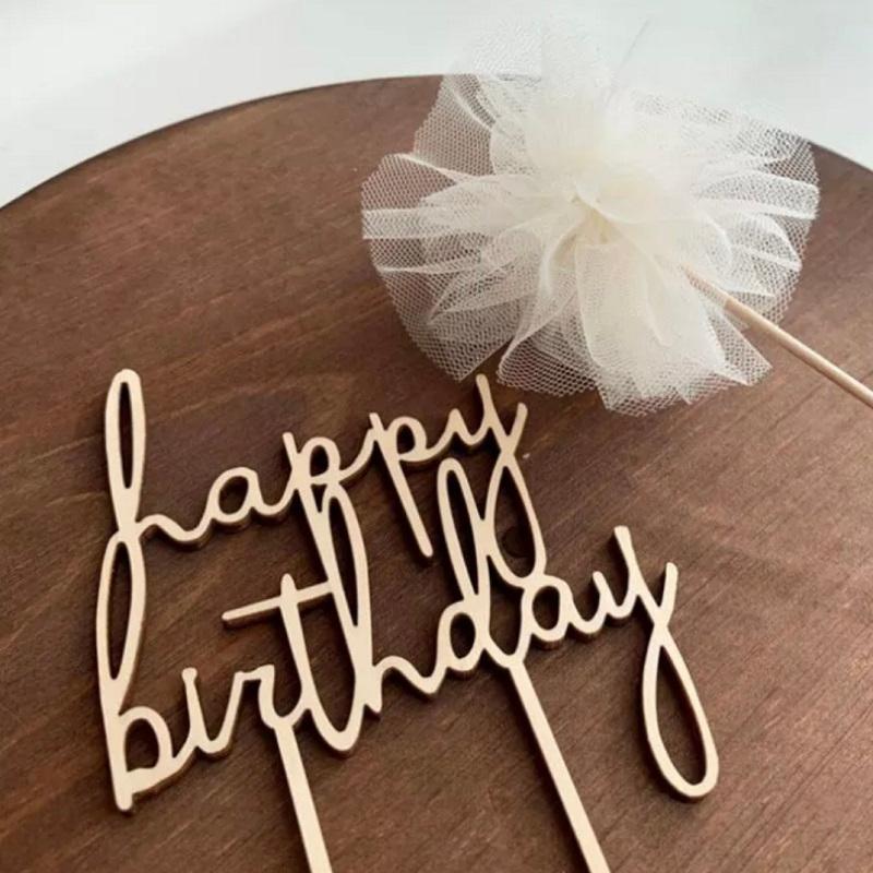 木製 ケーキトッパー 筆記体 スクリプト Happy Birthday 誕生日 バースデー デコレーション ケーキ 飾り 手作りケーキ 木製tp Wdhb Kbd052 Wdhb 輸入雑貨店 Limpomme 通販 Yahoo ショッピング