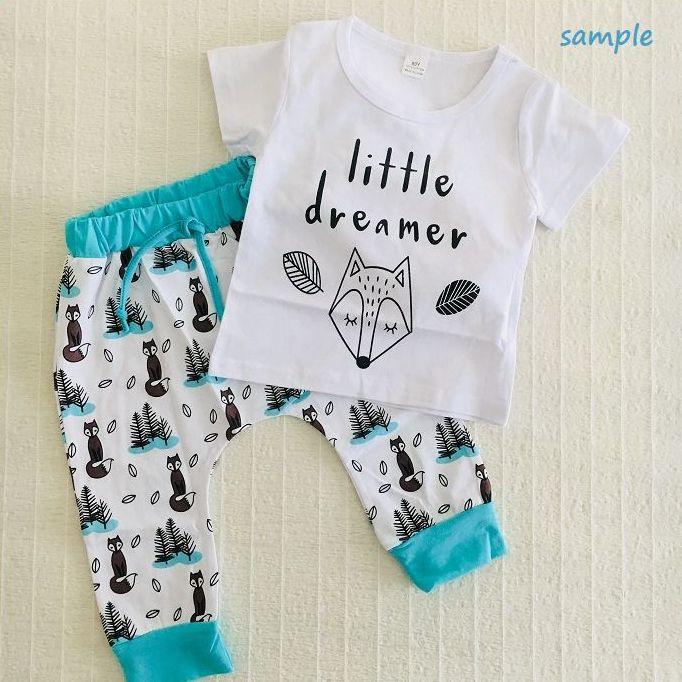 カジュアル サマーセットアップ きつね 男の子 ベビー服 子供服 洋服 T