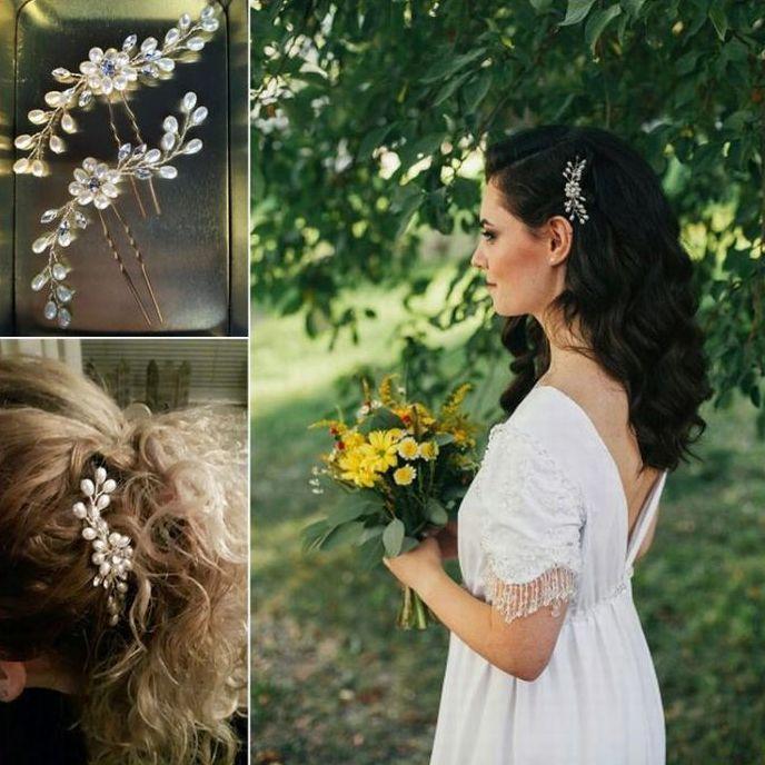 ◇ 3本セット ヘアピン キラキラ ビジュー パール ヘアアクセサリー