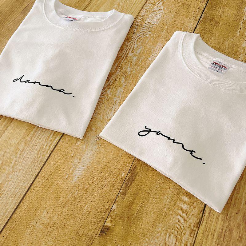 ペアTシャツ 2枚セット カップル ペア お揃い 嫁 旦那 tシャツ 結婚