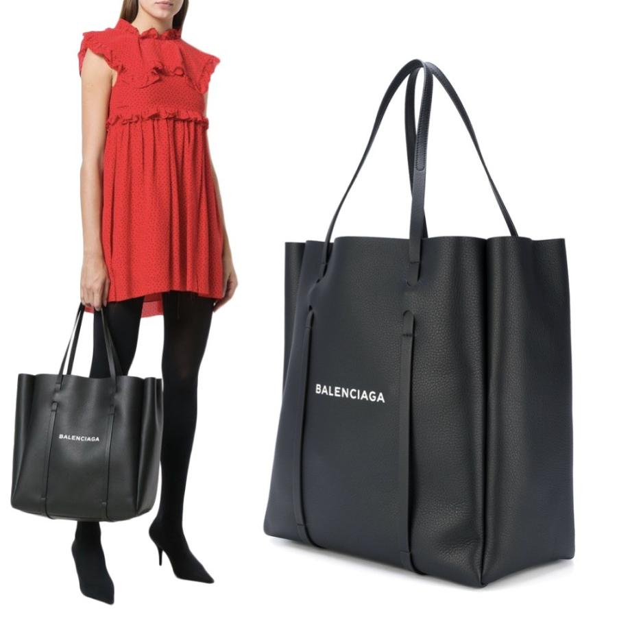 バレンシアガ エブリデイ トートバッグ M ロゴ入り Everyday Tote Bag BLACK 475201d6w2n1000