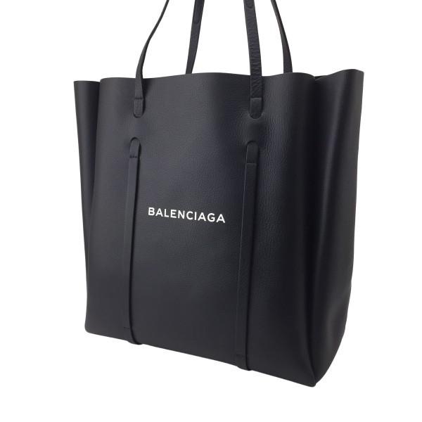 BALENCIAGA バレンシアガ エブリデイロゴ トートバッグ 551810 1000 レザートートバッグ ブラック/ホワイト