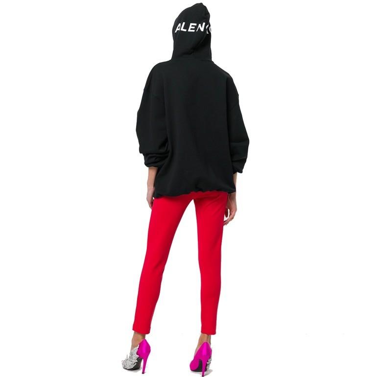 バレンシアガ フードロゴ パーカー レディース オーバーサイズ