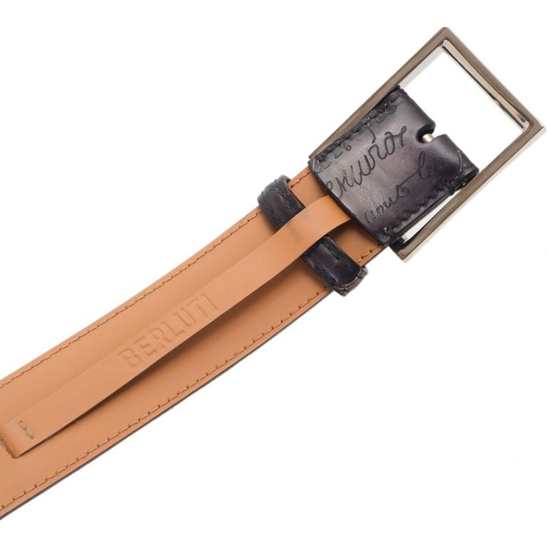 Berluti ベルルッティ クラシックレザーベルト スクリットデザイン