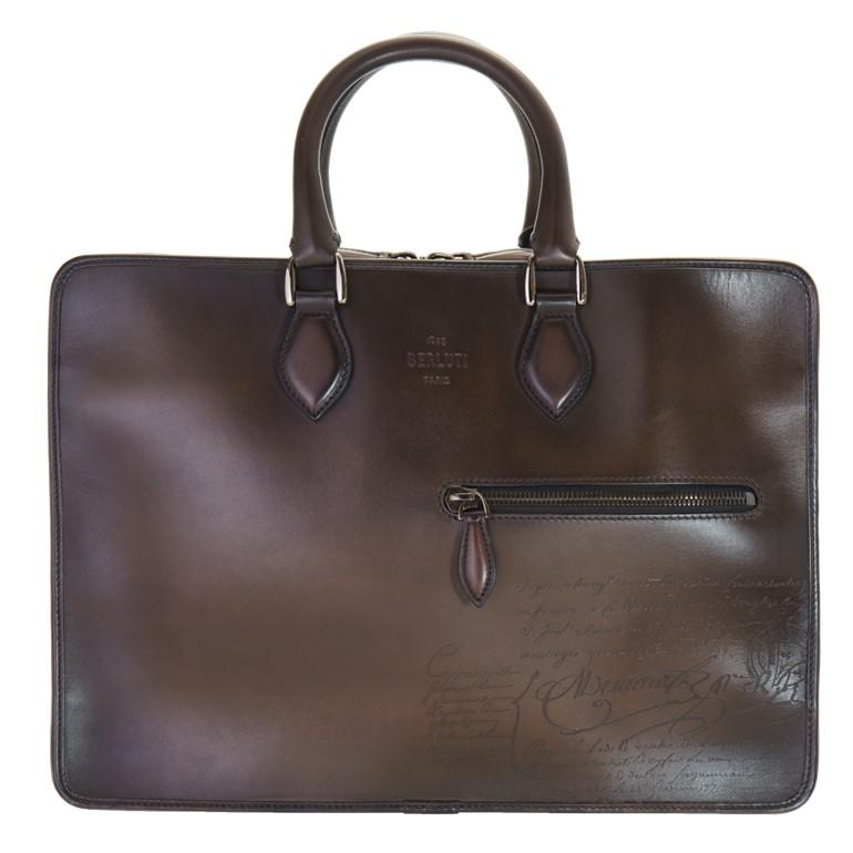 BERLUTI ベルルッティ ビジネスバッグ レザー 新品 Berluti ベルルッティ ドゥジュール スクリットレザー ブリーフ