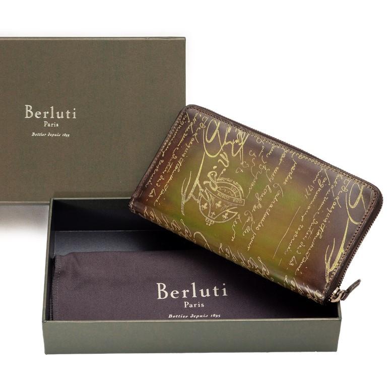 Berluti ベルルッティ ラウンドファスナー長財布 グリーン系