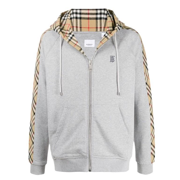 バーバリー ヴィンテージチェックパネル コットン フーデッドトップ 長袖厚手ジップパーカー メンズ グレー 142 Burberry Burberry 142 リナーテ 通販 Yahoo ショッピング