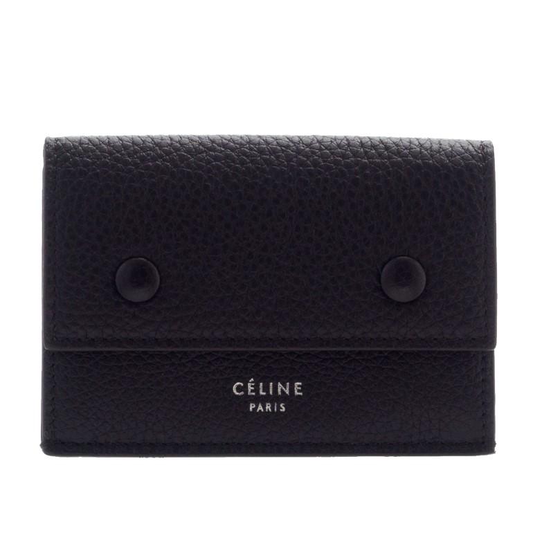 CELINE ドラムド カーフスキン 折りたたみ ミニ 財布