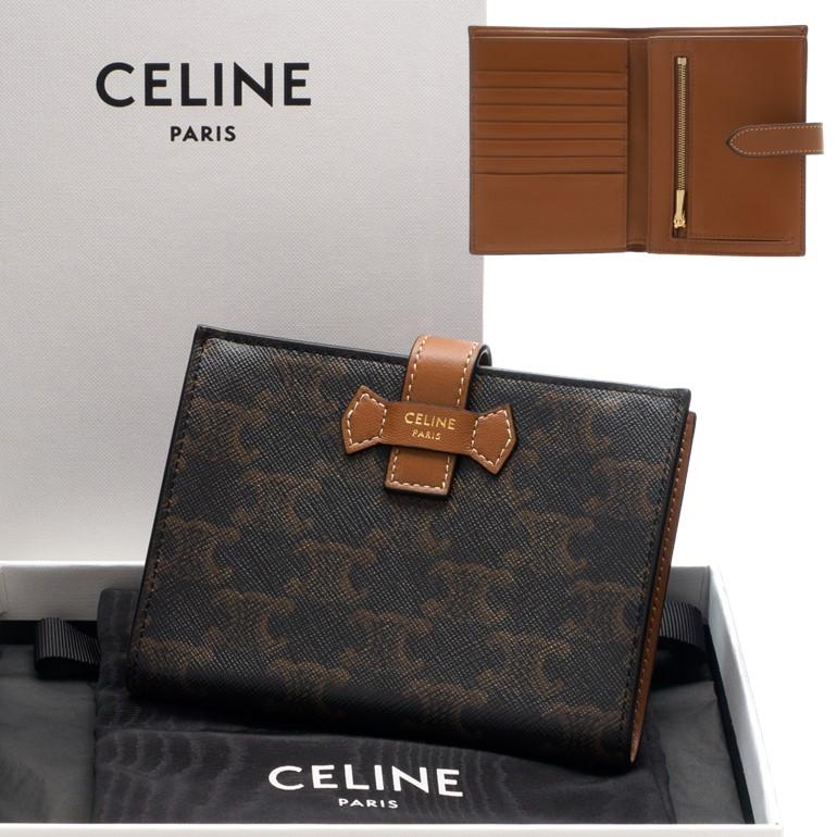 C】CELINE セリーヌ ストラップウォレット トリオンフキャンバス ｜二  