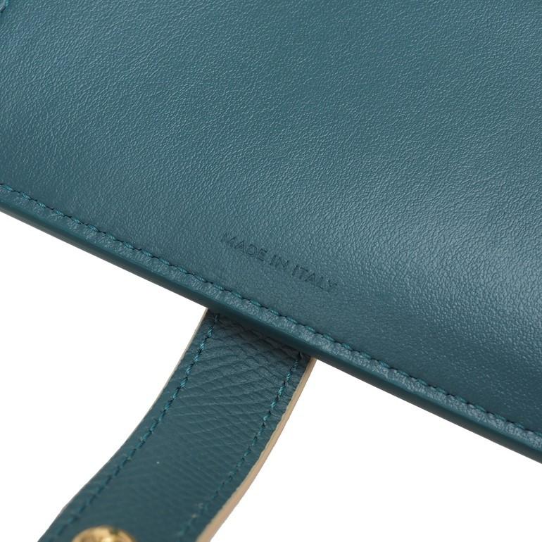 セリーヌ ミディアム ストラップウォレット バイカラー グレインド