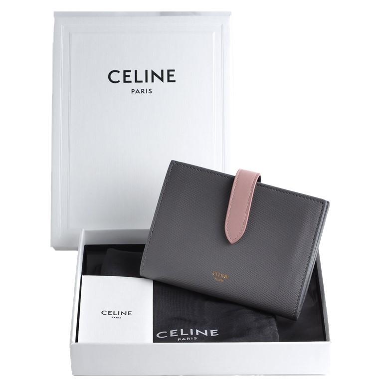 極美✨ CELINE ミディアム ストラップ ウォレット グレインドカーフスキン CELINE セリーヌ ミディアム ストラップウォレット グレインドカーフ