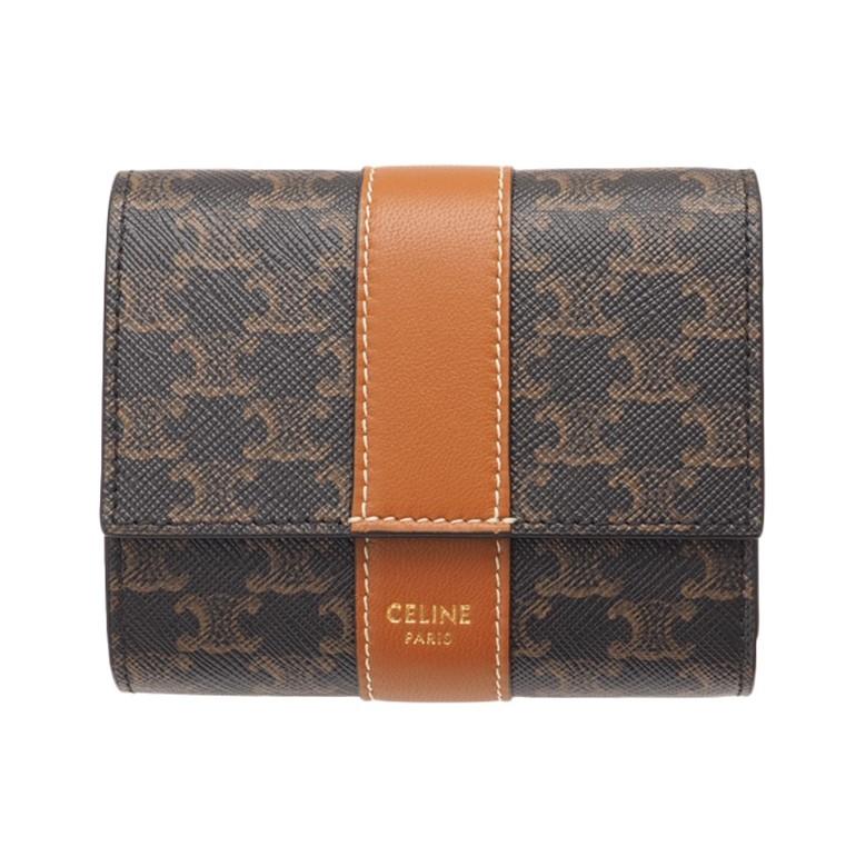 セリーヌ スモール トリフォールドウォレット トリオンフキャンバス