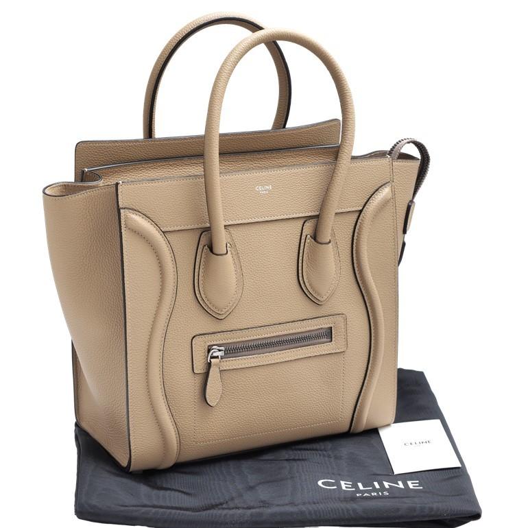 セリーヌ マイクロラゲージ ドラムドカーフスキン ハンドバッグ 新ロゴ  