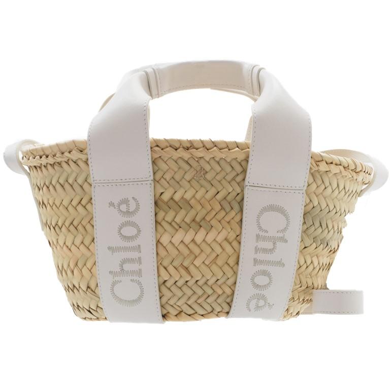 Chloe SENSE スモールバスケット クリスタルホワイト　カゴバッグ Chloe SENSE スモールバスケット クリスタルホワイトカゴバッグ