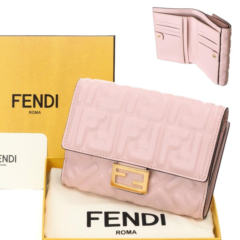 フェンディ バゲット 折財布 FFナッパレザー折財布 ミディアム  