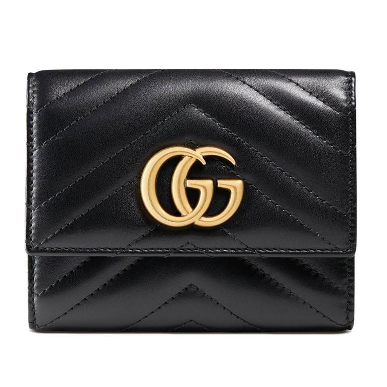 グッチ GGマーモント キルティングウォレット 三つ折り財布 GG  