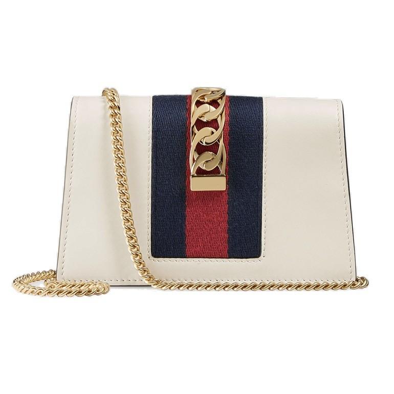 グッチ シルヴィ レザー ミニ チェーンバッグ ショルダーバッグ グッチ シルヴィ レザー ミニ チェーンバッグ ショルダーバッグ