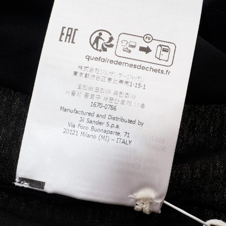 【関税込】国内即発 JIL SANDER+ クレープ 裾ロゴTシャツ JIL SANDER ジルサンダー 裾JIL SANDER+ロゴ 薄手メンズTシャツ