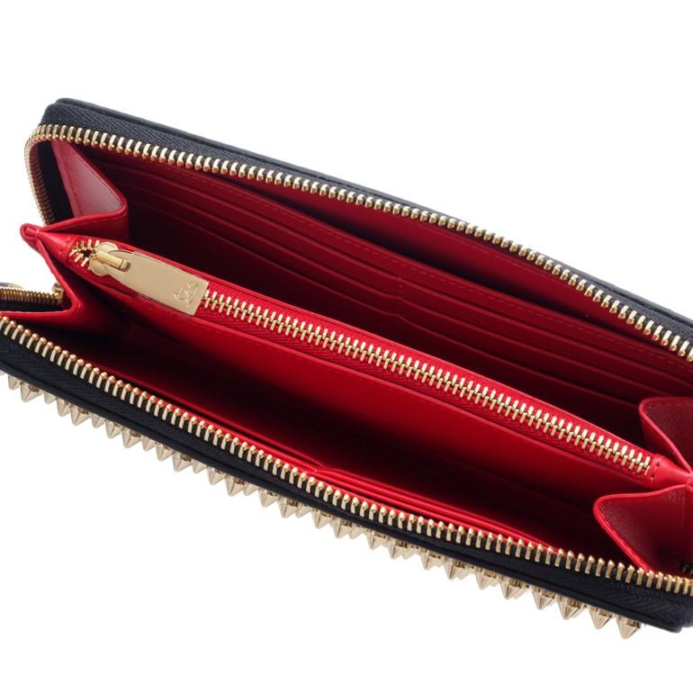 ルブタン パネトーネ ウォレット ラウンドジップ長財布 全面スタッズ