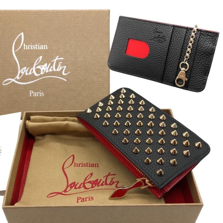 クリスチャンルブタン キーケース レディース パネトーネ 黒×レッド