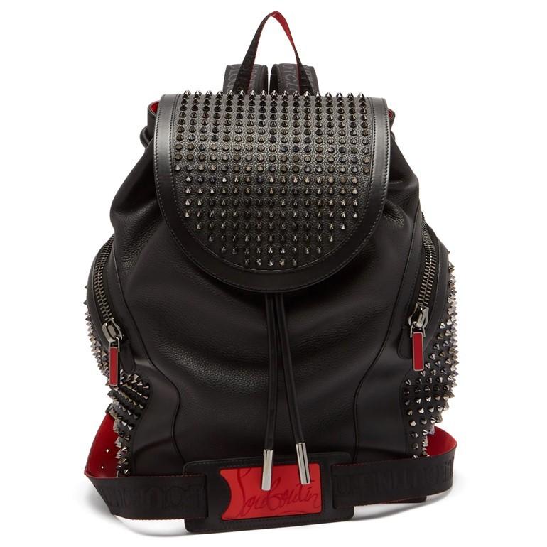 最安値に挑戦 ルブタン エクスプローラー ファンク バックパック メンズバッグ ショルダーストラップ付き スニーカーソールロゴ ブラック B492 Christian Louboutin 国内最安値 Tgounagaland Com
