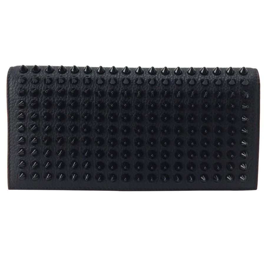 クリスチャンルブタン 長財布 M NAXOS WALLET CALF EM/SPIKES black 