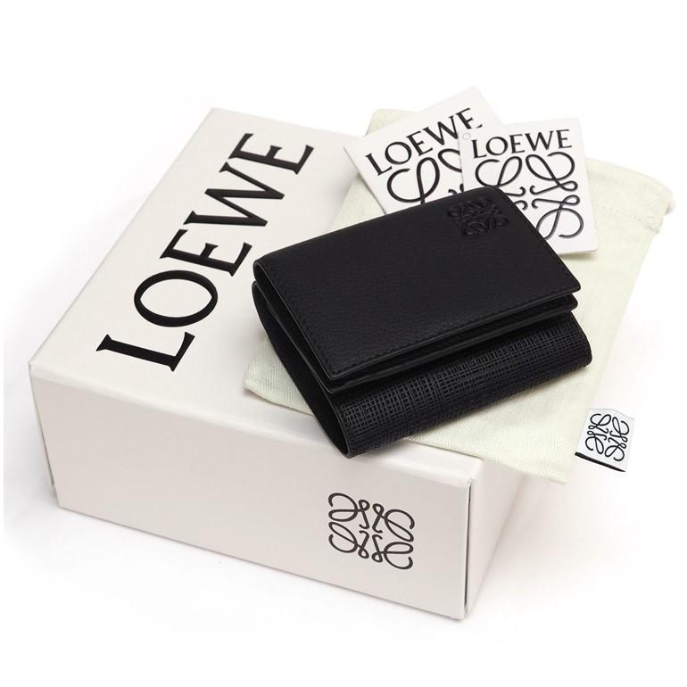 ロエベ トリフォルド ウォレット 三つ折りミニ財布 アナグラムロゴ  