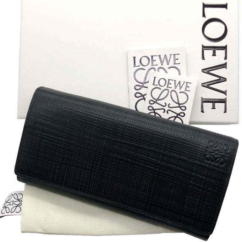 人気カラーの 【美品】ロエベ LOEWE 長財布 メンズ 二つ折り - 小物