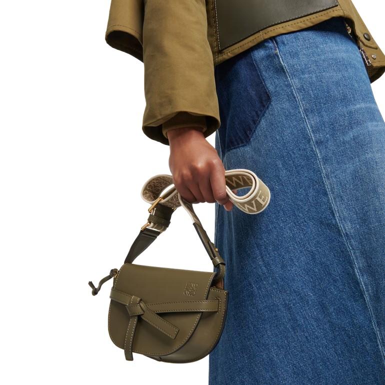 LOEWE ロエベ ゲートデュアル バッグ ミニ ソフトカーフ＆ジャカード 