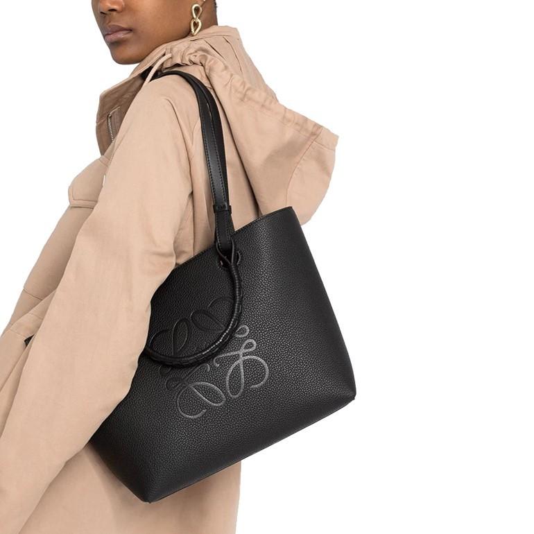 ロエベ アナグラム トートバッグ スモール グレインカーフ ダブル  