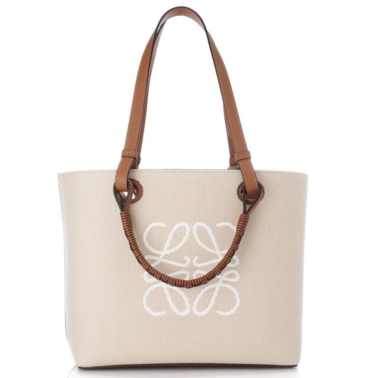 ロエベ スモール アナグラムトートバッグ ジャカード＆カーフ 肩掛け  