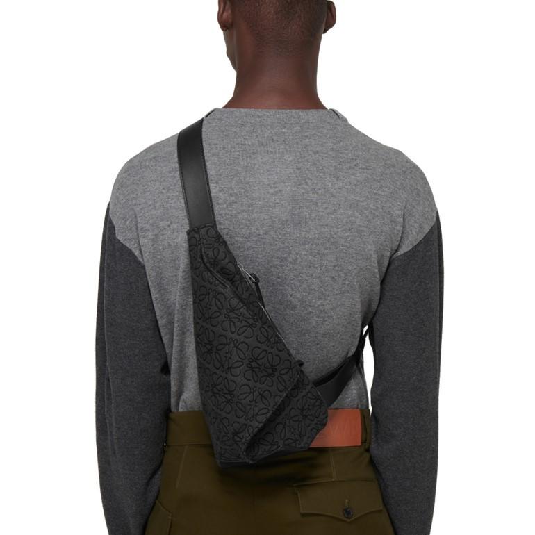 ロエベ アントンスリング アナグラムジャカード&カーフ ボディバッグ  