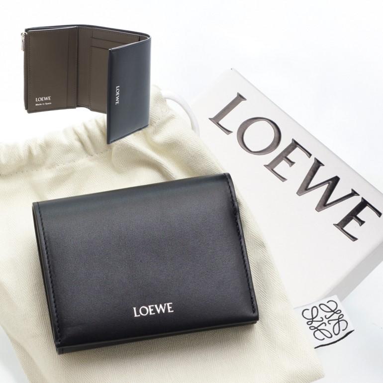 LOEWE ロエベ トライフォールド ジップウォレット シャイニー LOEWE ロエベ トライフォールド ジップウォレット シャイニー