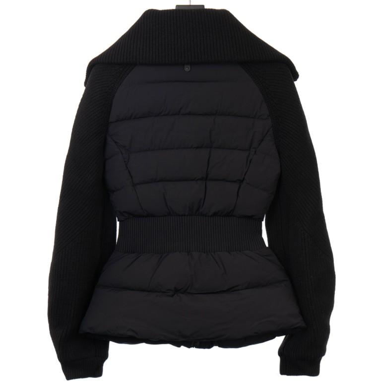 マッカージュ FOXY リブニットダウンジャケット ウエストシェイプ バルーンスリーブ ショートダウン ブラック FOXY BLACK MACKAGEの画像